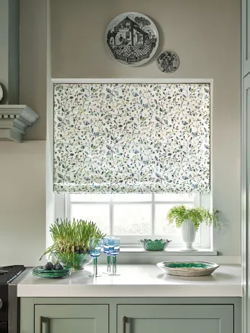 Jane Churchill - Kitchen Blind Blue White