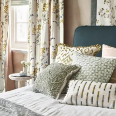 Villa Nova - Abloom L Bedroom curtains, cushions, headboard, pastel