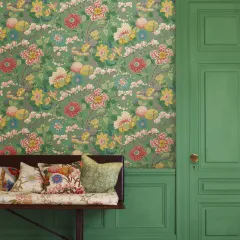 GPJ Baker Originals Wallpaper - Little Magnolia Emerald